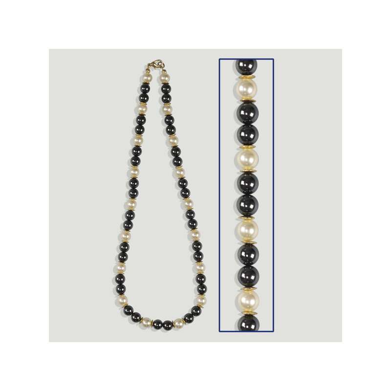 Gancho 28- Pulsera Hematites con perla Gancho 28- Pulsera Hematites con perla