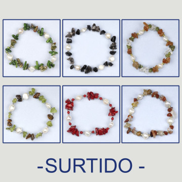 Gancho 41- Pulsera Hematites con Cristal 