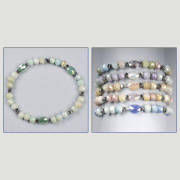 Gancho 43 - Pulseras perla y mineral