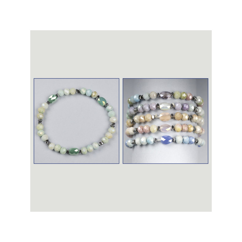 Gancho 43 - Pulseras perla y mineral Gancho 43 - Pulseras perla y mineral
