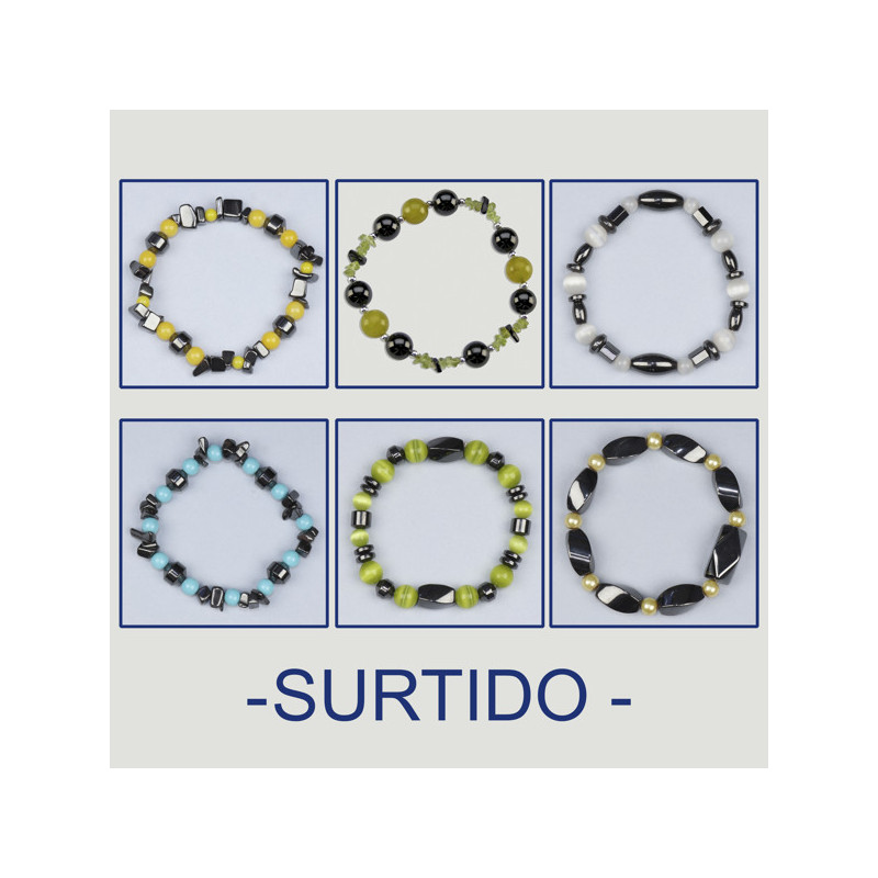 Gancho 58 - Pulseras Hematites. Modelos surtidos Gancho 58 - Pulseras Hematites. Modelos surtidos