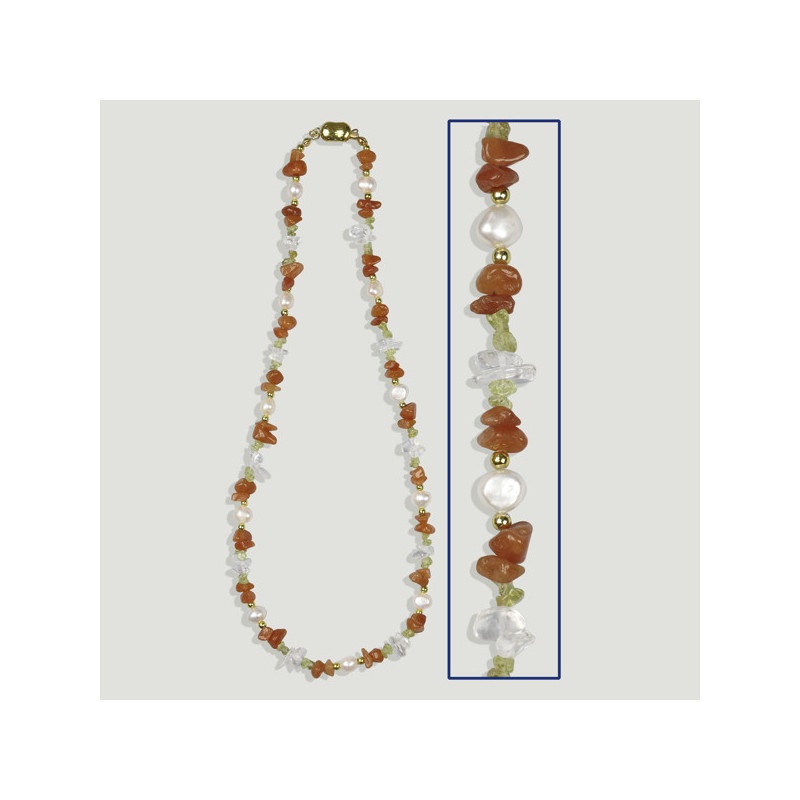 Gancho 73 - Collar Perla y mineral Gancho 73 - Collar Perla y mineral