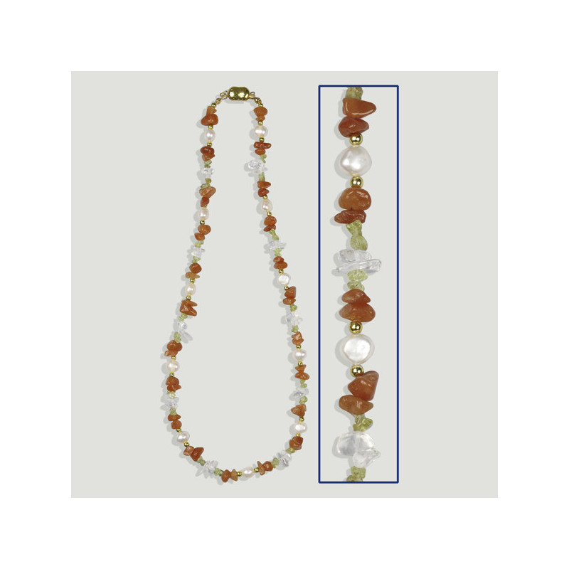 Gancho 73 - Collar Perla y mineral Gancho 73 - Collar Perla y mineral
