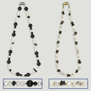 Hook 79- Assorted Hematite and Pearl Bracelet