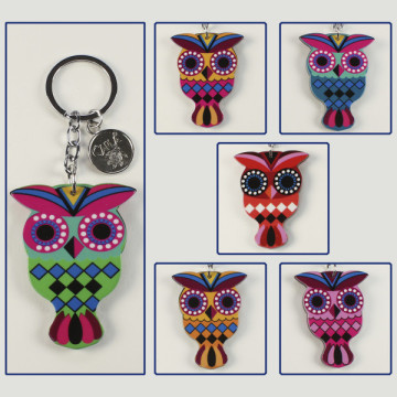 Gancho 16 – Llavero Forest 2 modelo Búho. Colores surtidos.