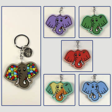 Gancho 13 – Llavero Jungle modelo Elefante. Colores surtidos.