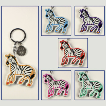 Gancho 12 – Llavero Jungle modelo Cebra. Colores surtidos.