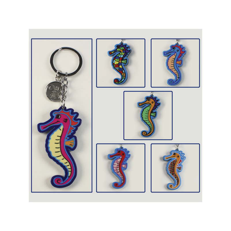Crochet 13 – Porte-clés modèle hippocampe Sea 2. Couleurs assorties. Crochet 13 – Porte-clés modèle hippocampe Sea 2. Couleurs assorties.
