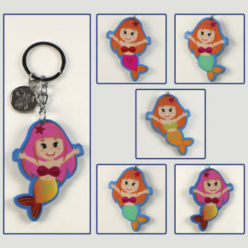 Gancho 14 – Porta-chaves modelo Sea 2 Squid. Cores variadas.