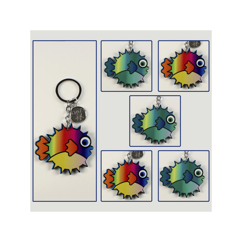 Hook 16 – Sea 2 pufferfish keychain. Assorted colours. Hook 16 – Sea 2 pufferfish keychain. Assorted colours.