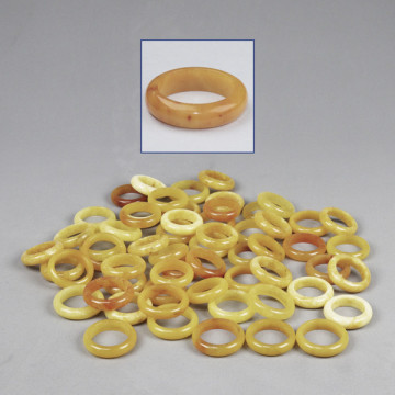 Anillo mineral liso Calcita Amarilla