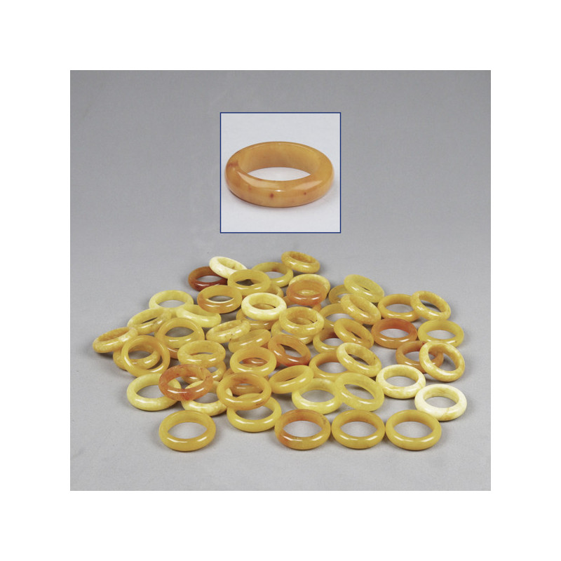 Smooth mineral ring Yellow Calcite Smooth mineral ring Yellow Calcite