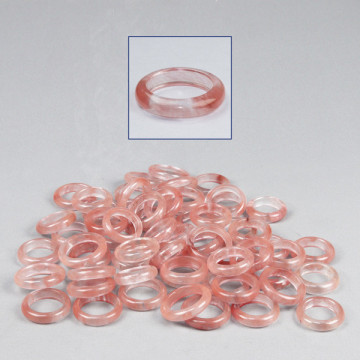 Anillo mineral liso Cuarzo Sandía