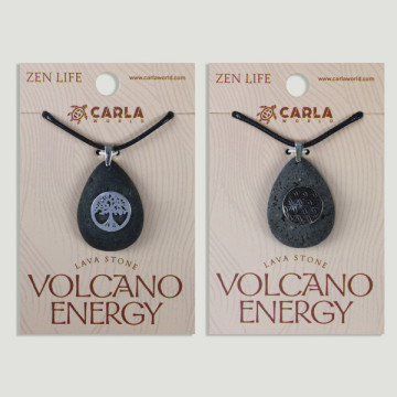 Gancho 12 - Colgante Lava + cordón, forma gota