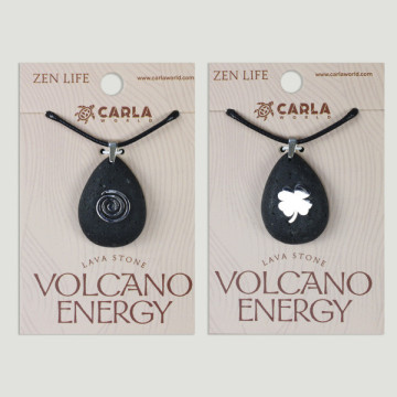 Gancho 10 - Colgante Lava + cordón, forma gota