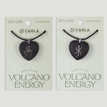 Gancho 01 - Colgante Lava + cordón, forma corazón