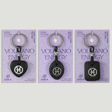 Gancho 12 – Llavero Lava Zodiaco, Piscis. Forma corazón/oval/rectangular