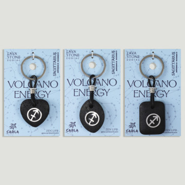 Gancho 09 – Llavero Lava Zodiaco, Sagitario. Forma corazón/oval/rectangular