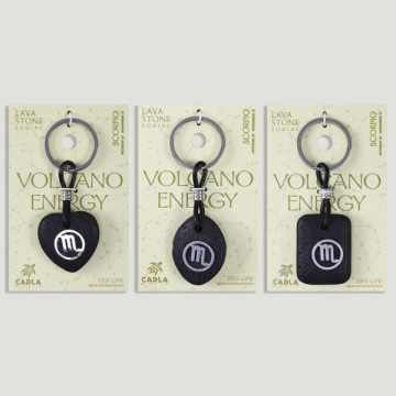 Gancho 08 – Llavero Lava Zodiaco, Escorpio. Forma corazón/oval/rectangular