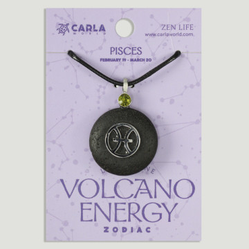 Gancho 12 – Colgante Lava + cordón. Signo zodiaco Piscis
