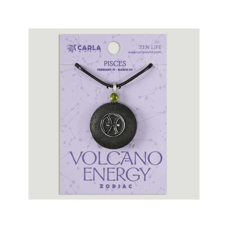 Hook 12 – Lava pendant + cord. Zodiac sign Pisces Hook 12 – Lava pendant + cord. Zodiac sign Pisces