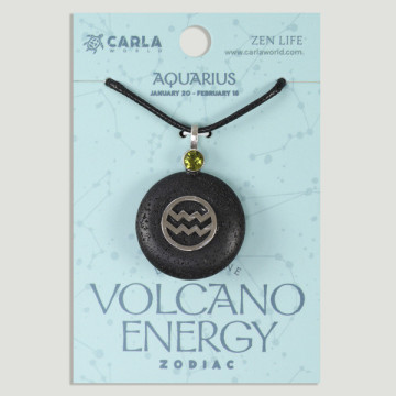 Gancho 11 – Colgante Lava + cordón. Signo zodiaco Acuario
