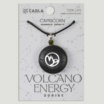 Hook 10 – Lava pendant + cord. Zodiac sign Capricorn