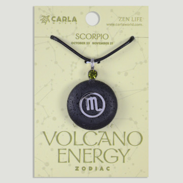 Hook 08 – Lava pendant + cord. Zodiac sign Scorpio