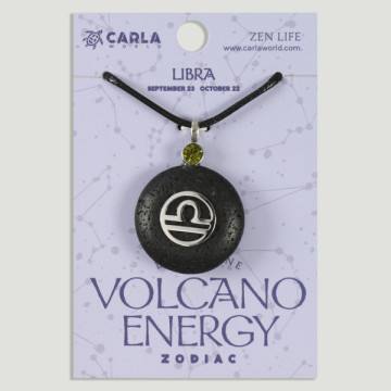 Gancho 07 – Colgante Lava + cordón. Signo zodiaco Libra