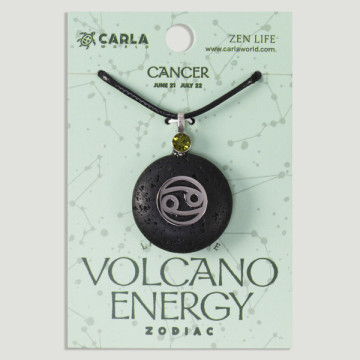 Hook 04 – Lava pendant + cord. Zodiac sign Cancer