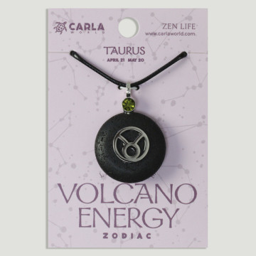 Gancho 02 – Colgante Lava + cordón. Signo zodiaco Tauro