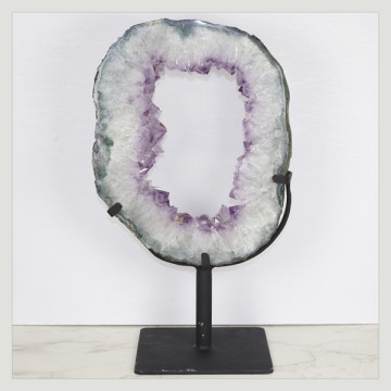 Amethyst Metal Ring 4.29 kg. approx. 23.5 x 40 x 16 cm. approx
