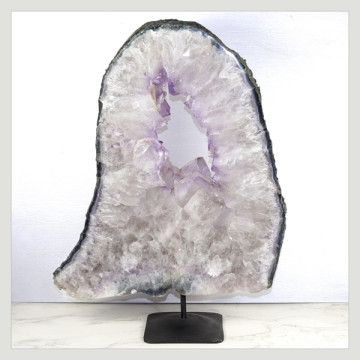 Amethyst Metal Ring 7.885 kg. approx. 34 x 44.5 x 13 cm. approx