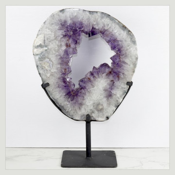 Amethyst Metal Ring 4.6 kg. approx. 26 x 38.5 x 12 cm. approx