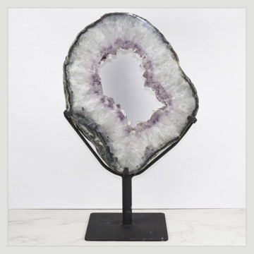Amethyst Metal Ring 5.2 kg. approx. 26.5 x 42.5 x 16 cm. approx