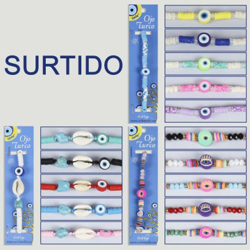 Gancho 16. Pulsera ajustable. Ojo turco