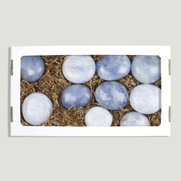 Blue Calcite Meditation Stone. Box 1kg