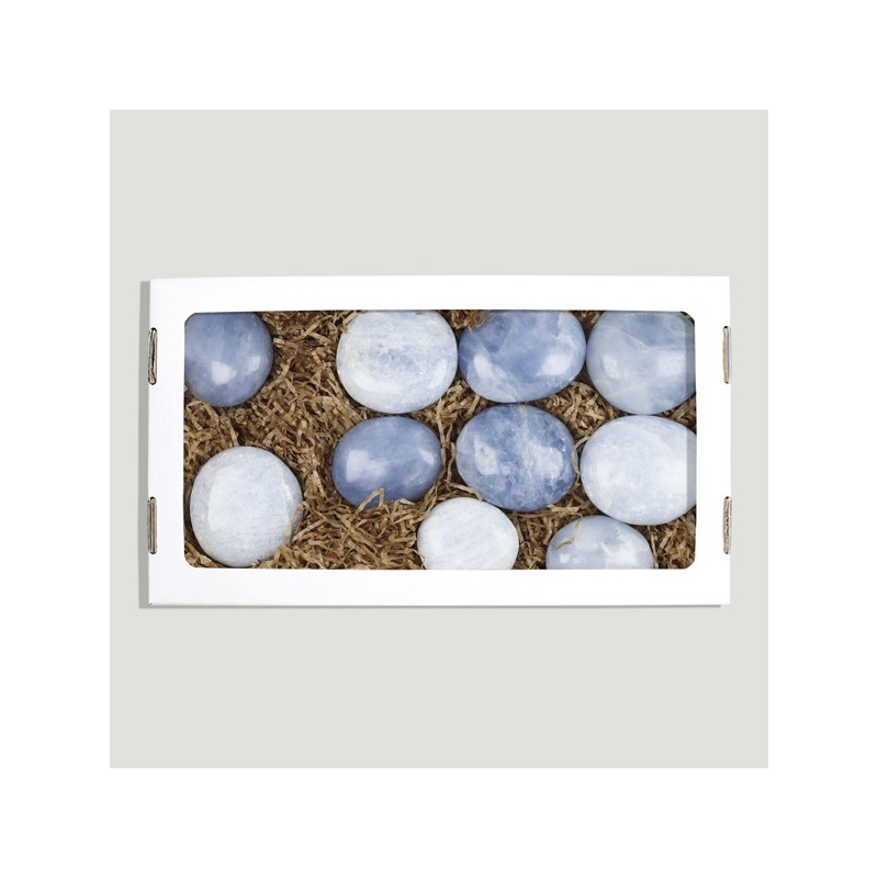 Blue Calcite Meditation Stone. Box 1kg Blue Calcite Meditation Stone. Box 1kg