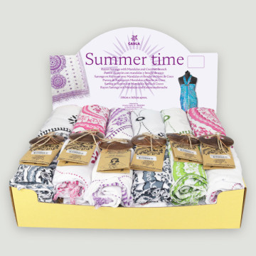 PAREO BATIK ARTESANAL. 3 Mandalas. Colores surtidos. 