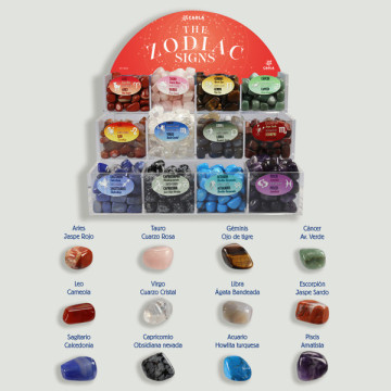 SIGNOS DEL ZODIACO. Rodado mineral pequeños