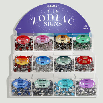 SIGNOS DEL ZODIACO. Colgante bola mineral.