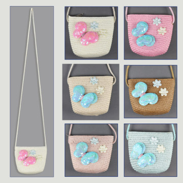 Gancho 07 – Bolso niña, colores surtidos. 100% Fibra de papel. Mod. Mariposa