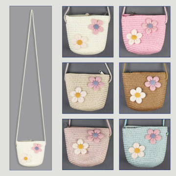 Gancho 25 – Bolso niña, colores surtidos. 100% Fibra de papel. Mod. Flor