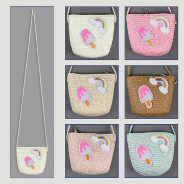 Gancho 29 – Bolso niña, colores surtidos. 100% Fibra de papel. Mod. Motivo verano