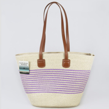 Bolsa 100% Fibra de papel con asa polipiel. 40x30x15 cm. aprox. Surtido