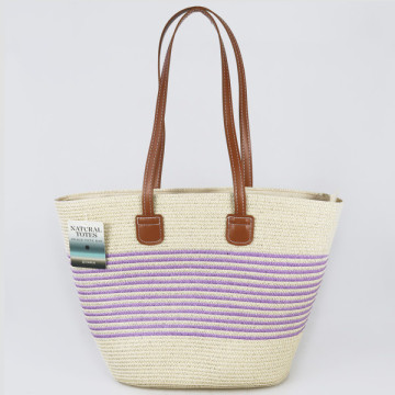 Bolsa 100% Fibra de papel con asa polipiel. 40x30x15 cm. aprox. Surtido