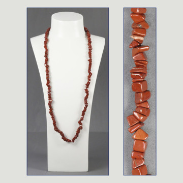 Reposición Gancho 09 – Collar Chip 90cm. aprox. - Jaspe Rojo
