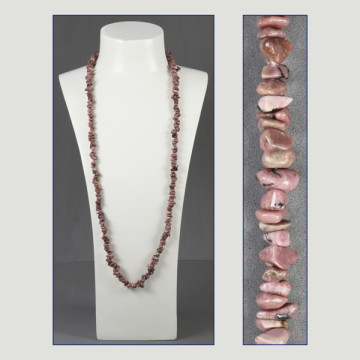 Replacement Hook 14 – Chip Necklace, approx. 90cm - Rhodonite