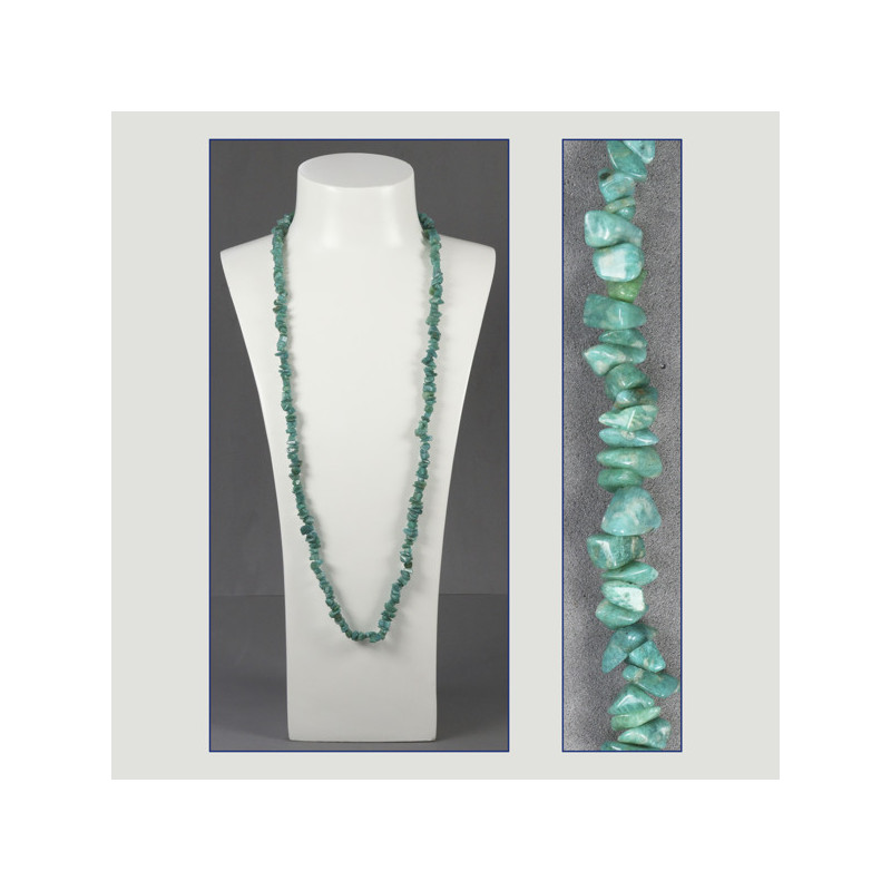 Replacement Hook 16 – Chip Necklace, approx. 90cm - Amazonite Replacement Hook 16 – Chip Necklace, approx. 90cm - Amazonite
