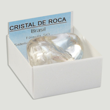 4x4 Box. Rock Crystal Tumbled from Brazil